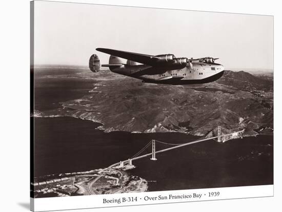 Boeing B-314 over San Francisco Bay, California 1939-Clyde Sunderland-Stretched Canvas