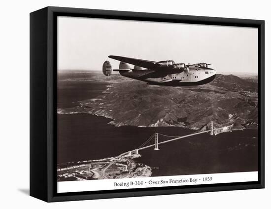 Boeing B-314 over San Francisco Bay, California 1939-Clyde Sunderland-Framed Stretched Canvas