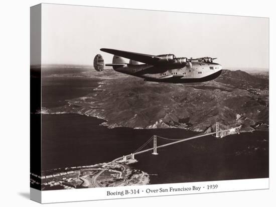 Boeing B-314 over San Francisco Bay, California 1939-Clyde Sunderland-Stretched Canvas