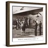 Boeing B-314, Passengers Arrive at La Gaurdia, 1939-Clyde Sunderland-Framed Art Print