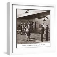 Boeing B-314, Passengers Arrive at La Gaurdia, 1939-Clyde Sunderland-Framed Art Print