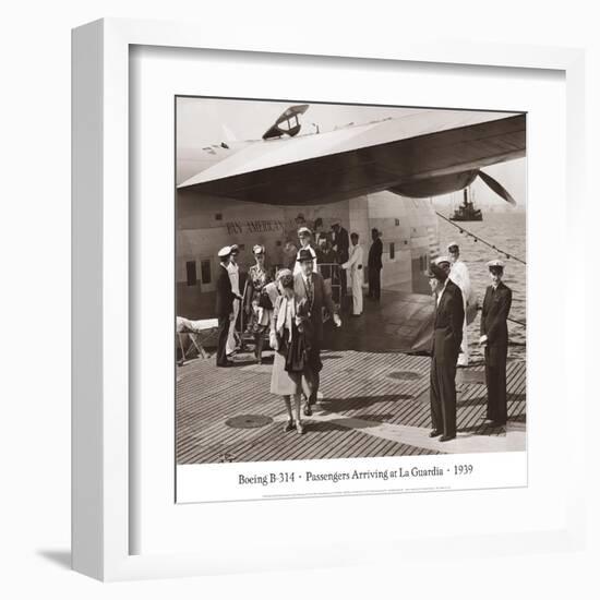 Boeing B-314, Passengers Arrive at La Gaurdia, 1939-Clyde Sunderland-Framed Art Print