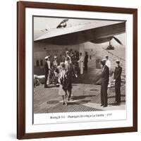 Boeing B-314, Passengers Arrive at La Gaurdia, 1939-Clyde Sunderland-Framed Art Print