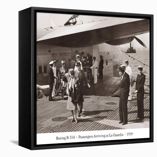 Boeing B-314, Passengers Arrive at La Gaurdia, 1939-Clyde Sunderland-Framed Stretched Canvas