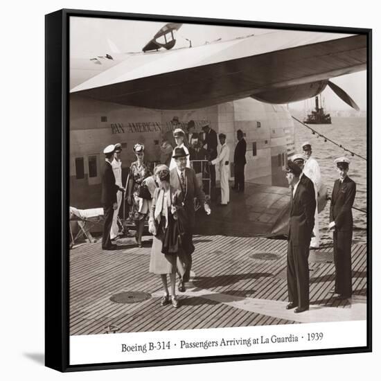 Boeing B-314, Passengers Arrive at La Gaurdia, 1939-Clyde Sunderland-Framed Stretched Canvas