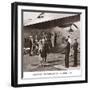 Boeing B-314, Passengers Arrive at La Gaurdia, 1939-Clyde Sunderland-Framed Art Print