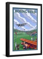 Boeing Field, Seattle, Washington-Lantern Press-Framed Art Print