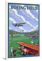 Boeing Field, Seattle, Washington-Lantern Press-Framed Art Print