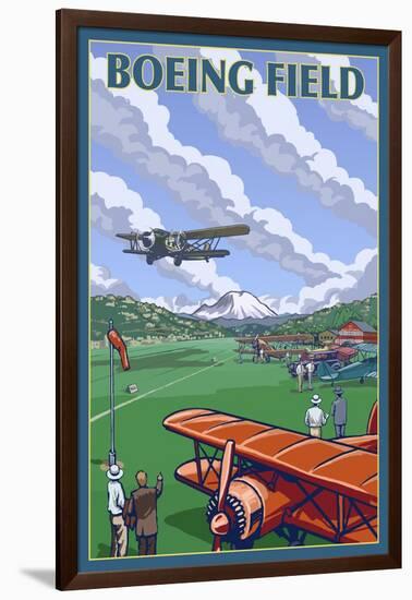 Boeing Field, Seattle, Washington-Lantern Press-Framed Art Print