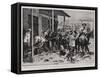 Boer Humour, Attack on Chamberlain's Shop at Newcastle, Natal-Frederic De Haenen-Framed Stretched Canvas