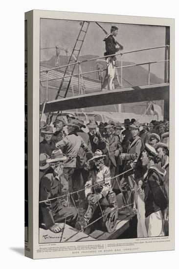 Boer Prisoners on Board H M S Penelope-Frederic De Haenen-Stretched Canvas