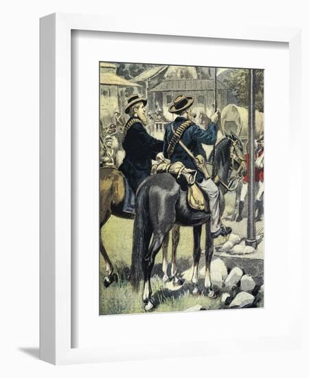 Boer Soldiers, November 1899 from Petit Journal, Paris, Second Boer War, South Africa-null-Framed Giclee Print