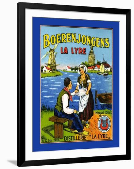 Boerenjongens La Lyre-null-Framed Art Print