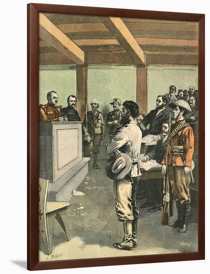Boers before the Tribunal During the Boer War-null-Framed Art Print