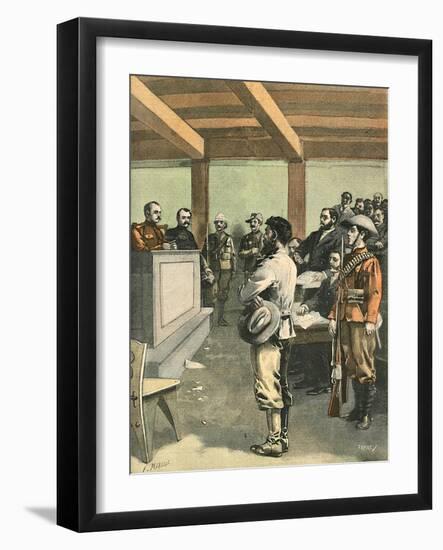 Boers before the Tribunal During the Boer War-null-Framed Art Print