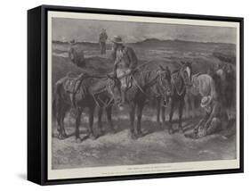 Boers' Horses in a Donga, or Cleft, on the Veldt-Paul Frenzeny-Framed Stretched Canvas