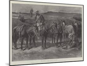 Boers' Horses in a Donga, or Cleft, on the Veldt-Paul Frenzeny-Mounted Giclee Print