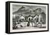 Boers in Laager on Pivan River, Zulu Border, Cape Colony, South Africa-null-Framed Stretched Canvas