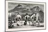 Boers in Laager on Pivan River, Zulu Border, Cape Colony, South Africa-null-Mounted Giclee Print