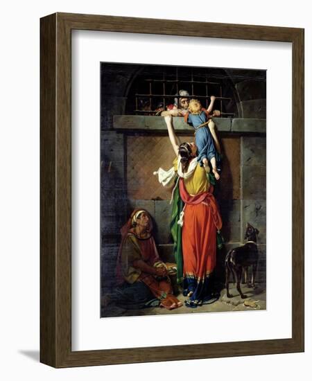 Boethius (480-524) Bidding Farewell to His Family-Jean Victor Schnetz-Framed Giclee Print