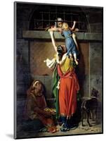 Boethius (480-524) Bidding Farewell to His Family-Jean Victor Schnetz-Mounted Giclee Print