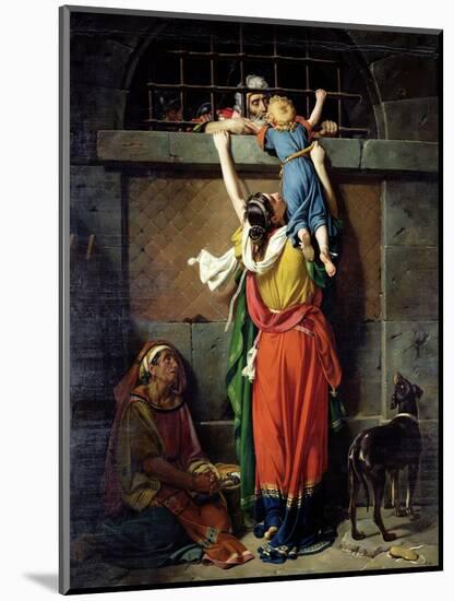 Boethius (480-524) Bidding Farewell to His Family-Jean Victor Schnetz-Mounted Giclee Print