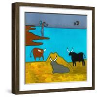 Boeufs D'Italie (After Corot), 2012-Cristina Rodriguez-Framed Giclee Print