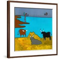 Boeufs D'Italie (After Corot), 2012-Cristina Rodriguez-Framed Giclee Print