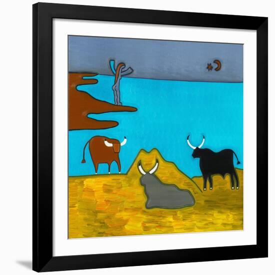 Boeufs D'Italie (After Corot), 2012-Cristina Rodriguez-Framed Giclee Print