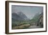 Boeyum glacier, Krondalen, 1822 watercolor on paper-Johannes Flintoe-Framed Giclee Print