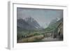 Boeyum glacier, Krondalen, 1822 watercolor on paper-Johannes Flintoe-Framed Giclee Print