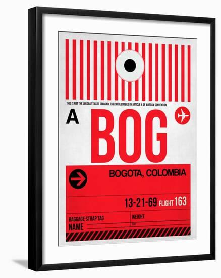 BOG Bogota Luggage Tag I-NaxArt-Framed Art Print