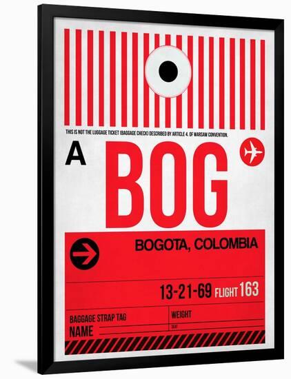 BOG Bogota Luggage Tag I-NaxArt-Framed Art Print