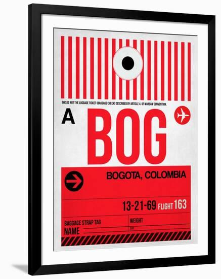 BOG Bogota Luggage Tag I-NaxArt-Framed Art Print