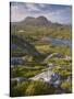 Bog Wetlands with Suilven Mountain at Dawn, Assynt Mountains, Highland, Scotland, UK, June-Joe Cornish-Stretched Canvas