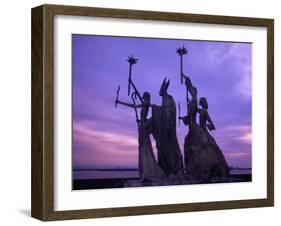 Bogativa Statue, San Juan, Puerto Rico-Greg Johnston-Framed Premium Photographic Print