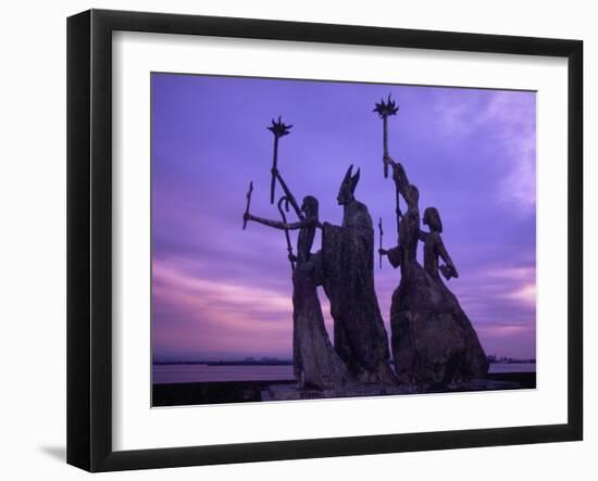 Bogativa Statue, San Juan, Puerto Rico-Greg Johnston-Framed Premium Photographic Print