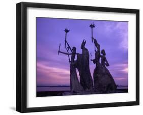 Bogativa Statue, San Juan, Puerto Rico-Greg Johnston-Framed Premium Photographic Print