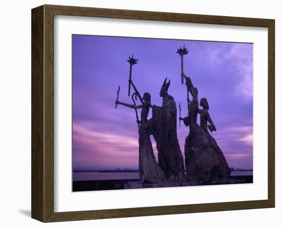 Bogativa Statue, San Juan, Puerto Rico-Greg Johnston-Framed Photographic Print