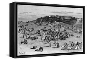 Boghari Village and Market, C1890-Charles Barbant-Framed Stretched Canvas