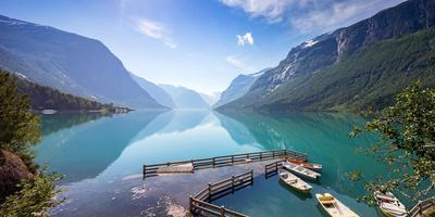 Lovatnet Lake, Norway, Panoramic View