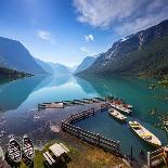 Lovatnet Lake, Norway, Panoramic View-Bogomyako-Photographic Print