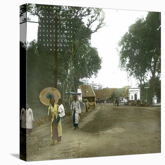 Bogor (Island of Java, Indonesia), the Main Road, around 1900-Leon, Levy et Fils-Stretched Canvas