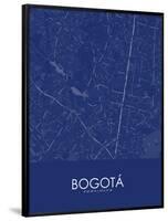 Bogota, Colombia Blue Map-null-Framed Poster