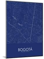 Bogota, Colombia Blue Map-null-Mounted Poster