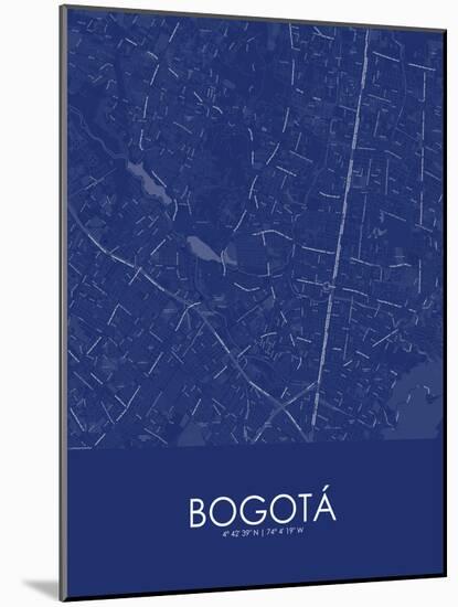 Bogota, Colombia Blue Map-null-Mounted Poster