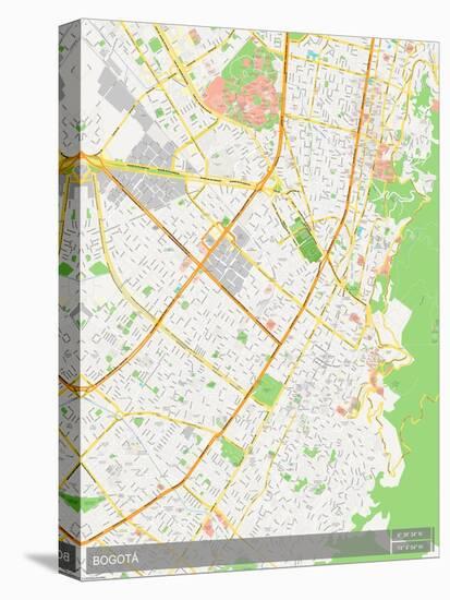 Bogota, Colombia Map-null-Stretched Canvas