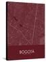 Bogota, Colombia Red Map-null-Stretched Canvas