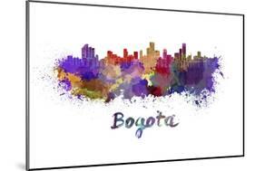 Bogota Skyline in Watercolor-paulrommer-Mounted Art Print