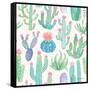 Bohemian Cactus Step 01A-Mary Urban-Framed Stretched Canvas